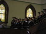 Jordan in the balcany at BYU graduation