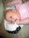 Madison with a burp rag