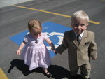Hunter Michaelis helping Madison out to the car