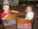 Hunter Michalis and Madison enjoying the whip cream beaters