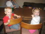 Hunter Michalis and Madison licking the whip cream beaters