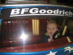 Paul and driving the monster truck at Chuck-E-Cheese