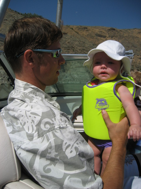 1st time on a boat on a reservoir in Idaho Falls