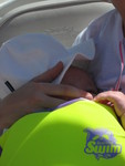 Once the boat started going Madison fell asleep