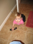 Madison loves pushing around Rachel's phone