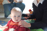 Paul's 1st hair cut (given by Rachel) 2