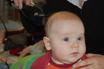 Paul's 1st hair cut (given by Rachel) 6