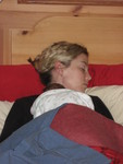 Mommy and Madison taking a nap
