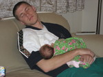 Daddy sleeping with Madison