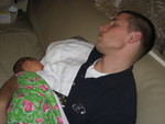 Daddy sleeping with Madison 2