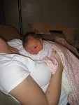 Madison sleepy on Mommy 2