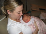 Mommy and Madison cuddling