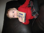 Enjoying chocolate!