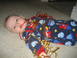 Pauly helped with the unwrapping