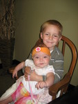 Ethan and Madison in a rocking chair - Oregon