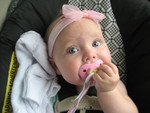 Madison in her carseat - She's such a great traveler!