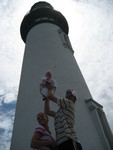 Madison is almost as tall as the lighthouse