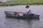 Grandpa Newsome and Madison in the canoe at Rockn' R Ranch 2