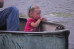 Grandpa Newsome and Madison in the canoe at Rockn' R Ranch 4