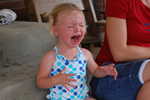 Madison's water balloon popped! How traumatic!