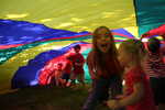 Parachute at cousin camp