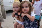 Madison and Clara on grandma's walker