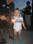 Madison with a sparkler