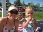 Madison with swimming teacher Stephanie