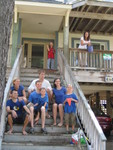 After the water balloon fight - watch out for Karen