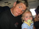 Jordan and Madison on the way home in the airplane
