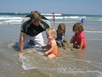 Madison in the small waves