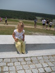 Madison sitting down resting