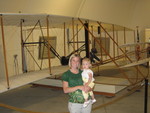 Rachel and Madison at the Wright Brother's museum in North Carolina