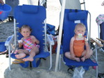 The party poopers (Madison and Isabell did not want to get in the sand or water)