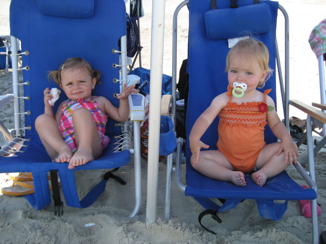 The party poopers (Madison and Isabell hated the water and sand)
