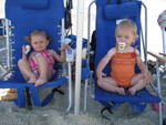 The party poopers (Madison and Isabell hated the water and sand)