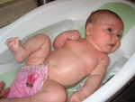 Madison in the tub