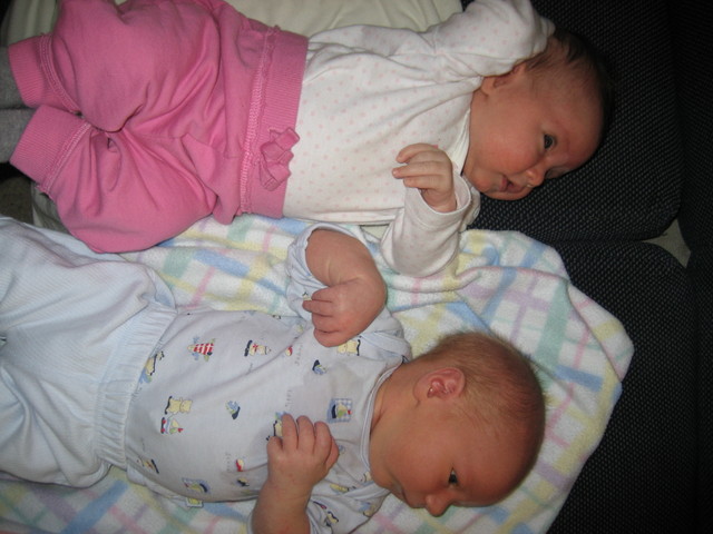 Madison with cousin Owen 1