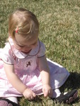 Madison in her pink easter dress