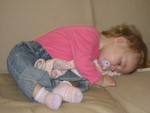 Madison taking nap on the couch