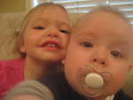 Madison and Paul waiting for Daddy to get home from work 2