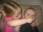 Madison and Paul waiting for Daddy to get home from work 5