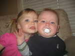 Madison and Paul waiting for Daddy to get home from work 7