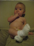 Madison loves to just hang out in her diaper