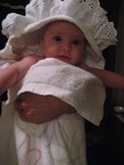 Trying to stay warm in a towel after a bath