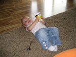 Madison Enjoying yogurt