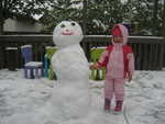 Our May 24th snowman - Limes for the eyes, carrot nose, licorice mouth and stick arms.  Madison ended up eating the carrot and Paul the licorice!