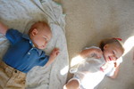 Madison showing Paul how to roll over
