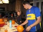 Carving pumpkins