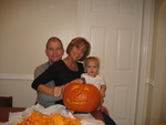 Carving pumpkins with Grandma and Grandpa Newsome 1